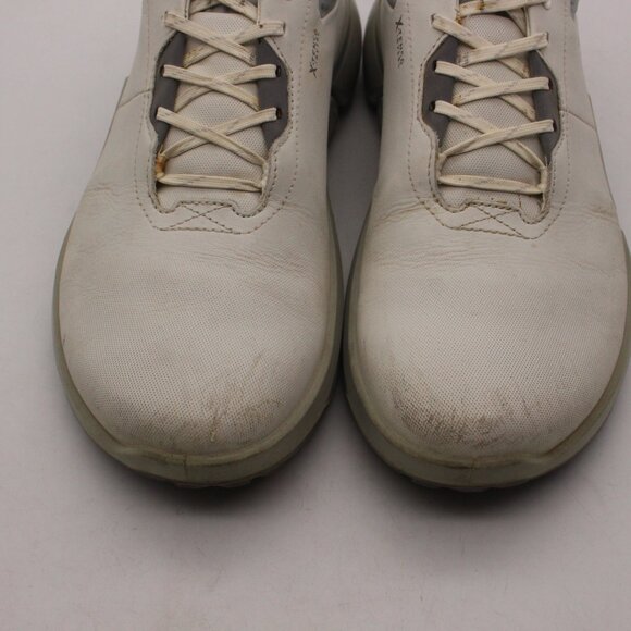 Ecco Biom H4 Golf Gore Tex Shoes Men's 8-8.5 Beig Grey Sneakers Shoes Spikeless - Picture 12 of 12